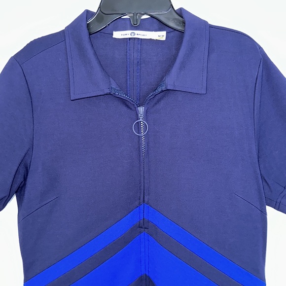 TORY BURCH TECH PONTE CHEVRON DRESS - Picture 3 of 4